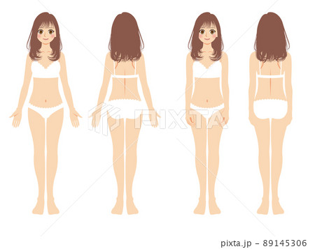 女性全身ベクター 89145306