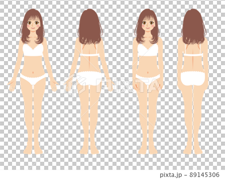 女性全身ベクター 89145306