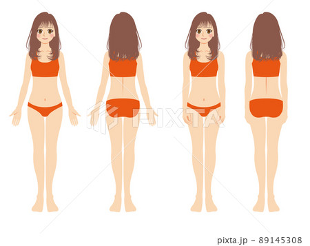 女性全身ベクター 89145308