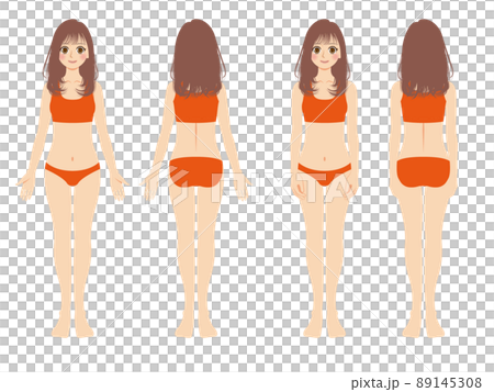 女性全身ベクター 89145308