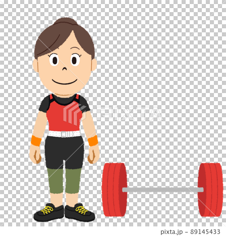 Illustration of weightlifting Illustration of weightlifting 89145433