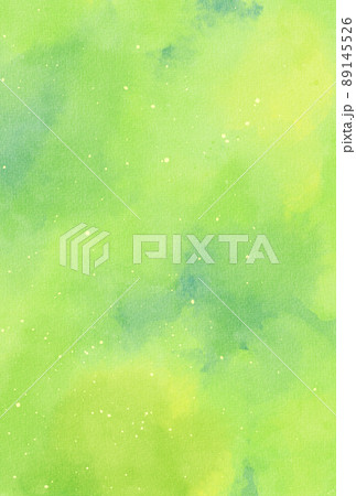 背景素材_水彩テクスチャ_黄緑 89145526