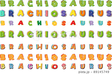 Font design for brachiosaurus 89145749