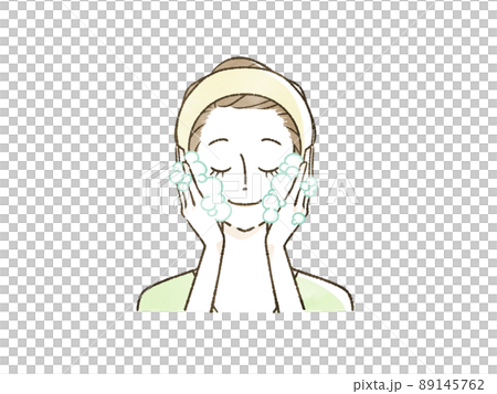 洗顔をしている女性 89145762