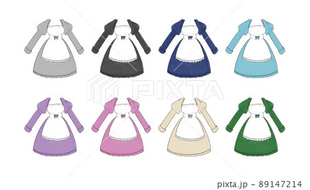 メイド服のイラストセット 89147214