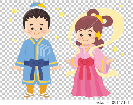 七夕　織姫と彦星 89147366