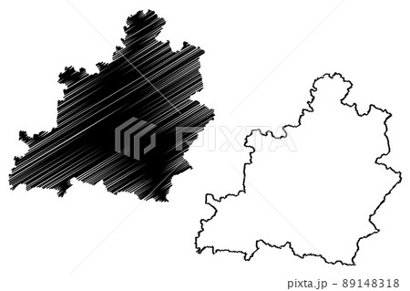 Bidar district (Karnataka State, Republic of India, Gulbarga Division) map vector illustration, scribble sketch Bidar map 89148318