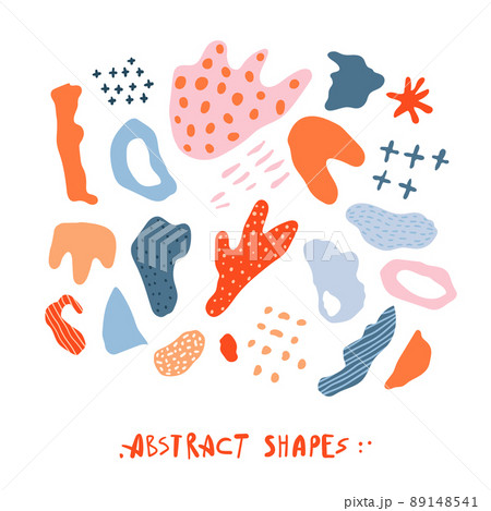 Abstract collection of isolated elements. Smooth shapes vector illustration. 89148541