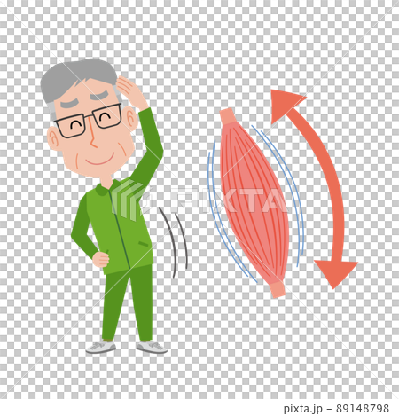 ストレッチで筋肉を伸ばす高齢男性 89148798