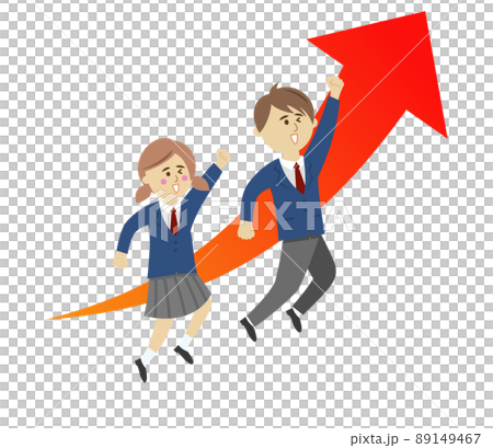ステップアップする学生のイラストイメージ 89149467