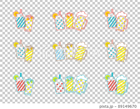 Simple summer drink set 89149670