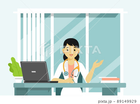 Medicine concept with doctor in flat style 89149929