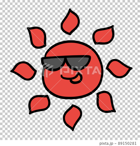 サングラスをかけた太陽のイラスト 89150281