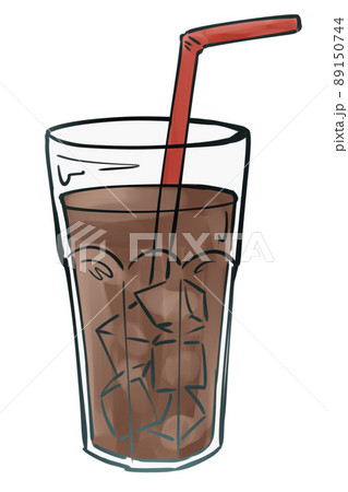 アイスコーヒーのイラスト素材