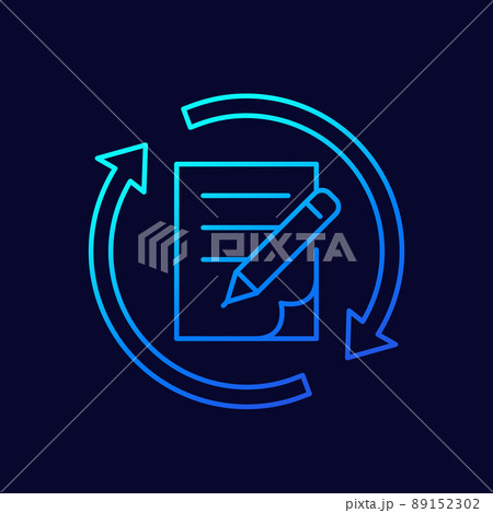 rewrite and edit line icon 89152302