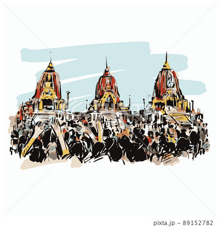 Sketch of Ratha Yatra festival  89152782
