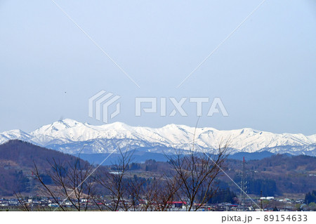 山形県　寒河江市　慈恩寺　展望休憩所　朝日連峰 89154633