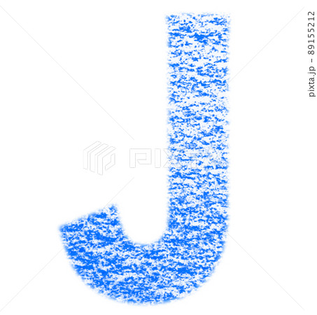 クレヨンで描かれたアルファベット J 大文字 青色 背景白 高解像度 パス付 他色有り クレヨンで描かれたアルファベット J 大文字 青色 背景白 高解像度 パス付 他色有り 89155212