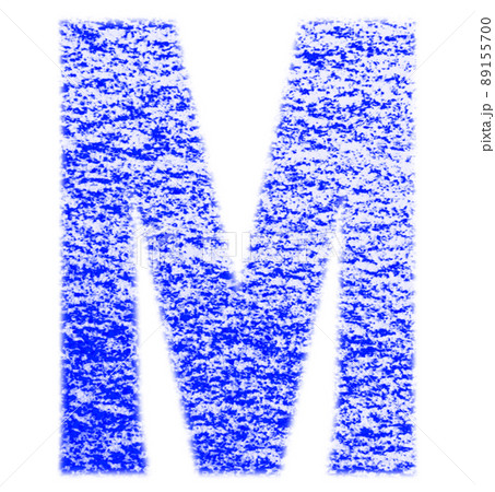 クレヨンで描かれたアルファベット M 大文字 青色 背景白 高解像度 パス付 他色有り クレヨンで描かれたアルファベット M 大文字 青色 背景白 高解像度 パス付 他色有り 89155700