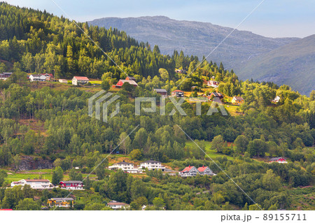 Norway, Olden nordic village landscape 89155711