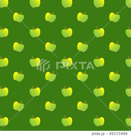 A seamless pattern with green apples, vector illustration, eps 10 89155886