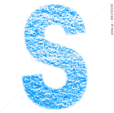 クレヨンで描かれたアルファベット S 大文字 青色 背景白 高解像度 パス付 他色有り クレヨンで描かれたアルファベット S 大文字 青色 背景白 高解像度 パス付 他色有り 89156590