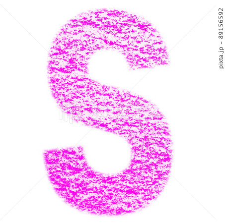 クレヨンで描かれたアルファベット S 大文字 桃色 背景白 高解像度 パス付 他色有り クレヨンで描かれたアルファベット S 大文字 桃色 背景白 高解像度 パス付 他色有り 89156592