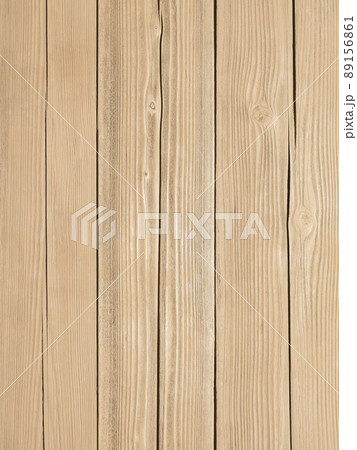 経年による劣化でひび割れた、味のあるライトカラーの木材	 89156861