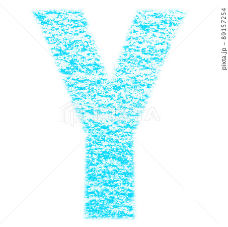 クレヨンで描かれたアルファベット Y 大文字 水色 背景白 高解像度 パス付 他色有り クレヨンで描かれたアルファベット Y 大文字 水色 背景白 高解像度 パス付 他色有り 89157254