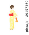 浴衣の女性後ろ向き 89157360