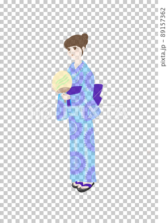 A woman in a yukata A woman in a yukata 89157362