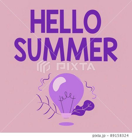 Text Showing Inspiration Hello Summer のイラスト素材 1524