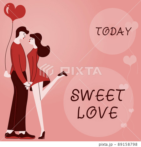 Hand writing sign SWEET LOVE. Word Written on Title for beloved person Happy Valentines Day Couple holding hands represent romantic pair expressing love. Hand writing sign SWEET LOVE. Word Written on Title for beloved person Happy Valentines Day Couple holding hands represent romantic pair expressing love. 89158798