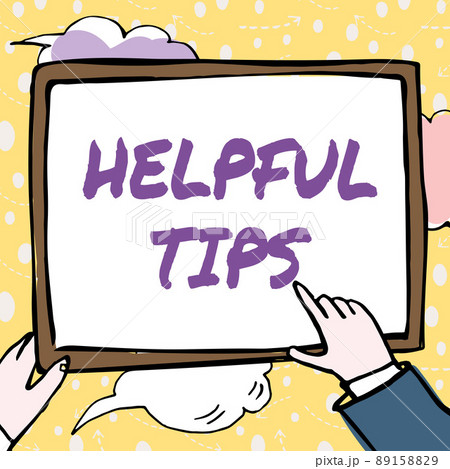 Conceptual caption Helpful Tips. Business approach Useful secret Information Advice given to accomplish something Hands Holding Paper Showing New Ideas Surrounded With Stars. Conceptual caption Helpful Tips. Business approach Useful secret Information Advice given to accomplish something Hands Holding Paper Showing New Ideas Surrounded With Stars. 89158829