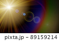 太陽とレンズフレアのグラフィック素材（レンズフレア、光、ライトリーク） 89159214
