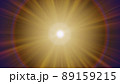 太陽とレンズフレアのグラフィック素材（レンズフレア、光、ライトリーク） 89159215