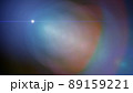 青い光のレンズフレアのグラフィック素材（レンズフレア、光、ライトリーク） 89159221