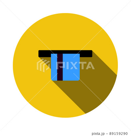 Credit Card Sliding Out From ATM Icon 89159290