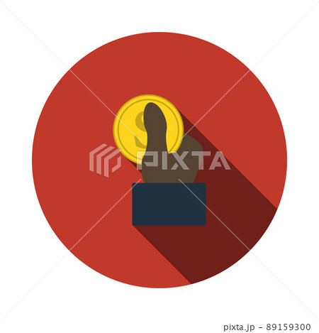 Hand Hold Dollar Coin Icon 89159300