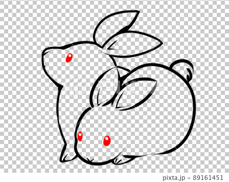 Rabbit stroke - Stock Illustration [89161451] - PIXTA