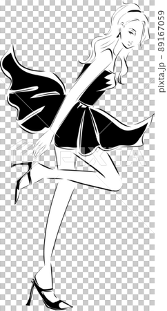 ハイヒールをなおす女性 89167059