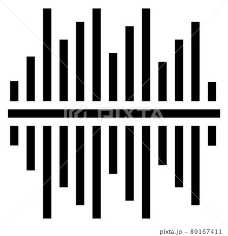 Sound Frequency Symbol Audio Signal Record Iconのイラスト素材