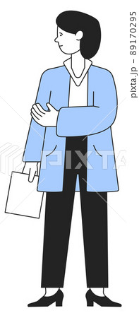 Nurse with patient record. Female doctor with paper document 89170295