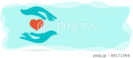Volunteer donation or solidarity charity concept. Voluntary assistance and support service. Symbol hand giving and hand receiving. Organization of volunteers. Contribution 89171369