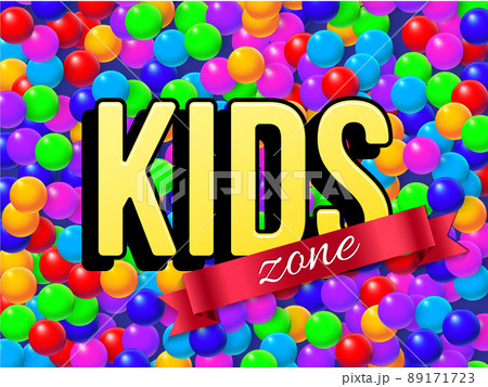 Kids Zone banner template. Vector colorful illustration. 89171723