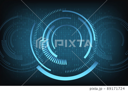 Abstract Hud design element. Vector technology background. 89171724