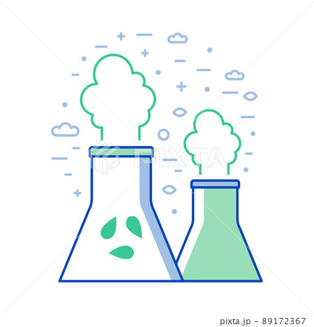 Alternative Energy Nuclear Plant Line Art Icon 89172367