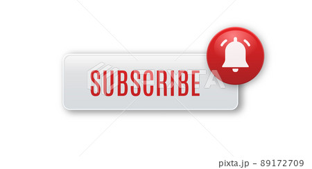 Realistic 3D Subscribe button. Social media.  89172709