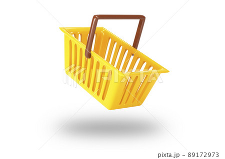 Realistic shopping carts isolated on white background. 3d render Realistic shopping carts isolated on white background. 3d render 89172973