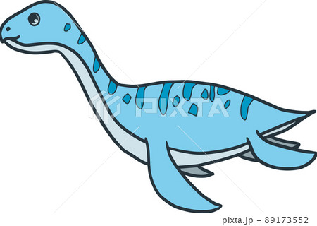 首長竜(プレシオサウルス)横からのイラスト素材 [89173552] - PIXTA